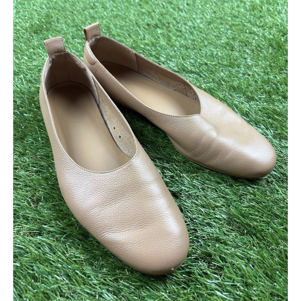 Everlane The Day Glove Flats Cognac Tan Leather Classic Made Italy Size 7.5